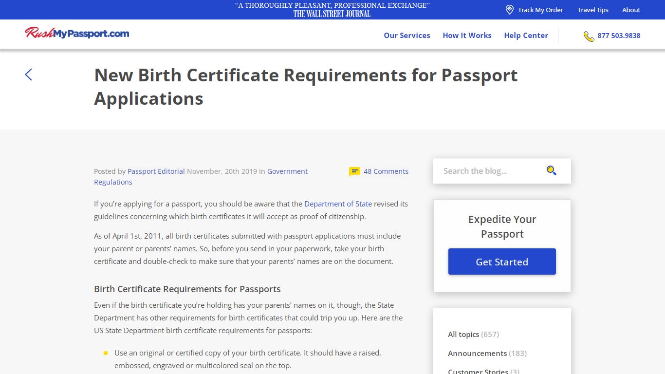 New Birth Certificate Requirements for Passport Applications